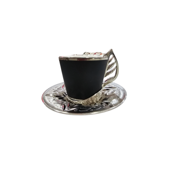 Taza Turca Para El Café Otomana Plateada
