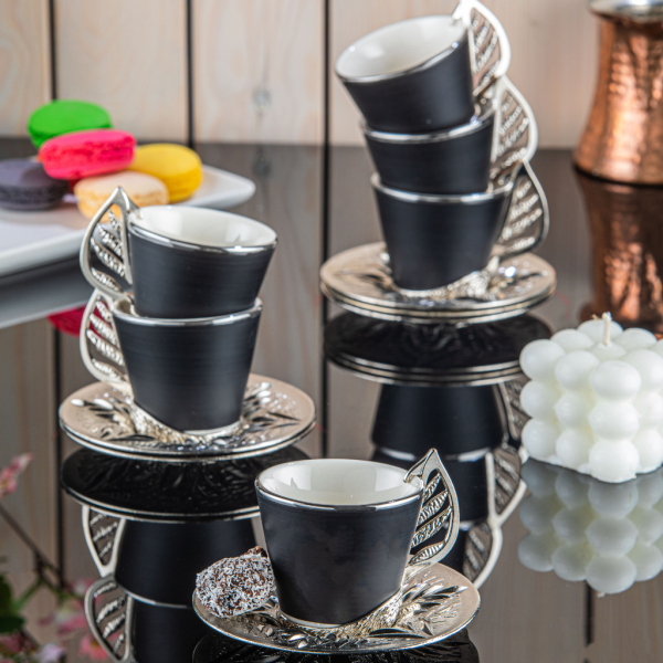 Set Tazas Turcas Para el Café Otomano Plateadas
