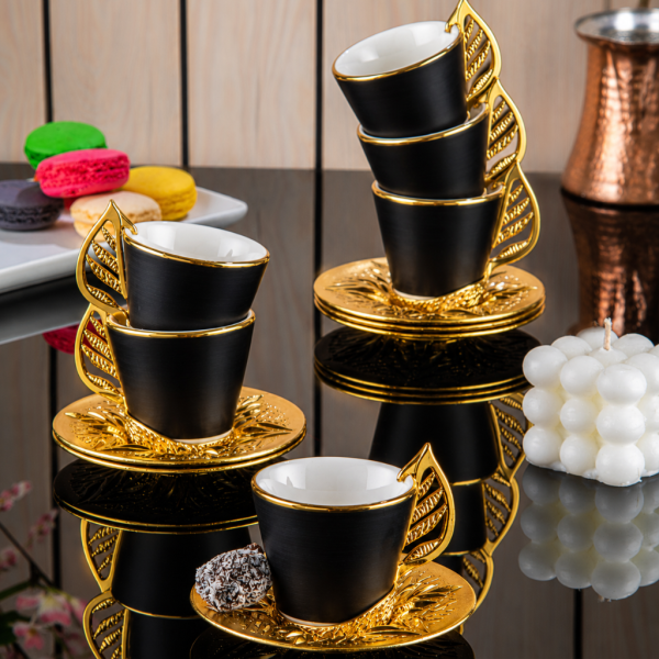 Set Tazas Turcas Para el Café Otomano Dorada
